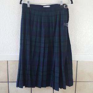 The Scotch House Wool Plaid Wrap Skirt/ Kilt 14
